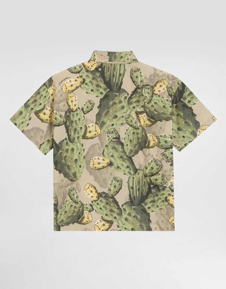 Dolce & Gabbana Cactus-print poplin shirt Multicolor L44S72HS5UD