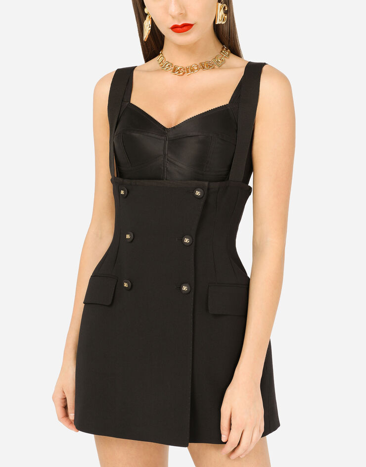Dolce & Gabbana 科技华达呢短款半裙 黑 F4B8KTFUCEG