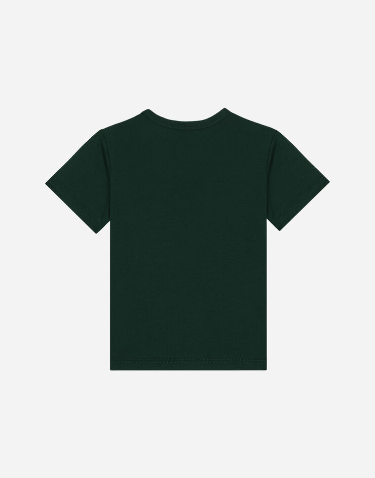 DolceGabbanaSpa T-shirt in jersey con placca logata Multicolore L1JT7TG7I2O