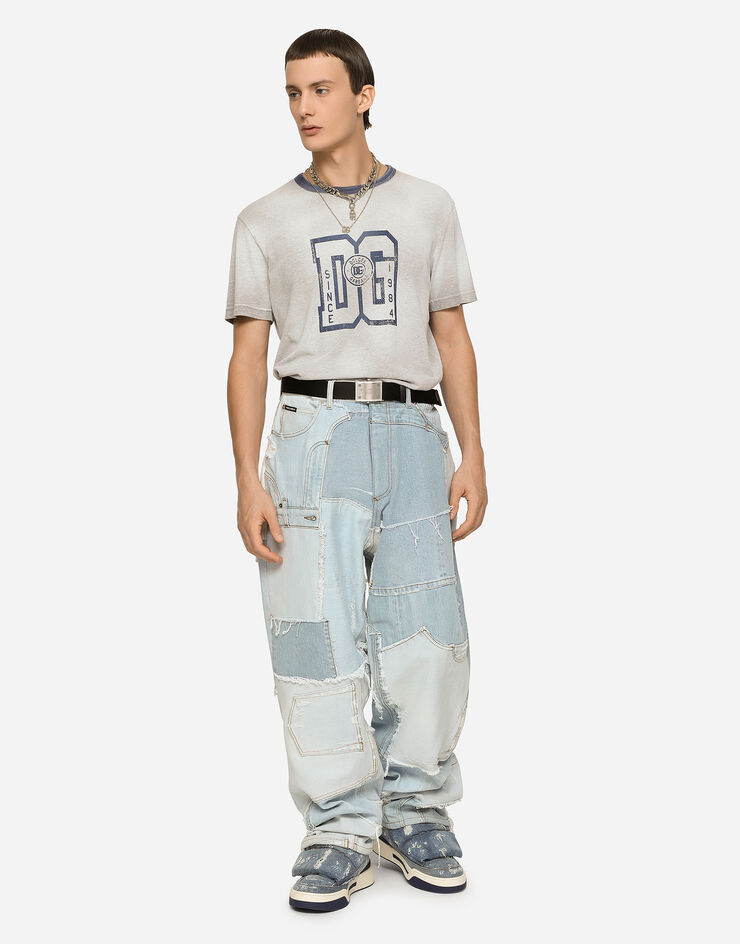 Dolce & Gabbana Straight-leg patchwork denim jeans Multicolor GVDIXDGF573