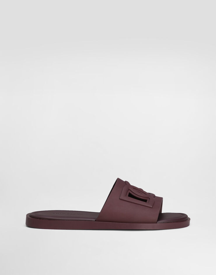 Dolce & Gabbana Rubber beachwear slides Bordeaux CS2215AN994