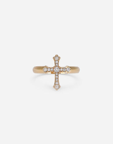 Dolce & Gabbana Anillo con cruz y cristales Plateado WNN5W3W1111