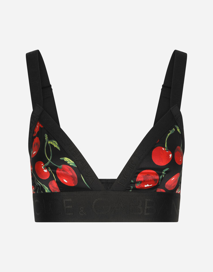 Dolce & Gabbana Cherry-print satin bra Multicolor O1D15TFSA40