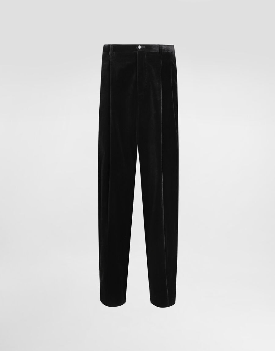 Smooth velvet trousers