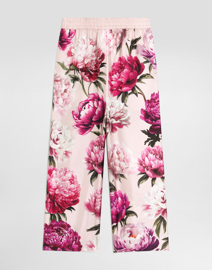 Dolce & Gabbana Peony-print twill trousers Dolce & Gabbana Peony-print twill trousers Multicolor L53P36G7QWU