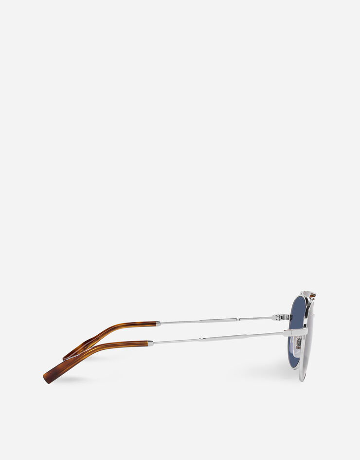 Dolce & Gabbana نظارة شمسية Diagonal Cut فضي VG2295VA580