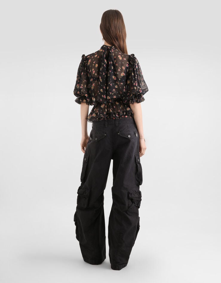 Dolce & Gabbana Small floral-print chiffon top Dolce & Gabbana Small floral-print chiffon top Multicolor F7BG5TIS10V