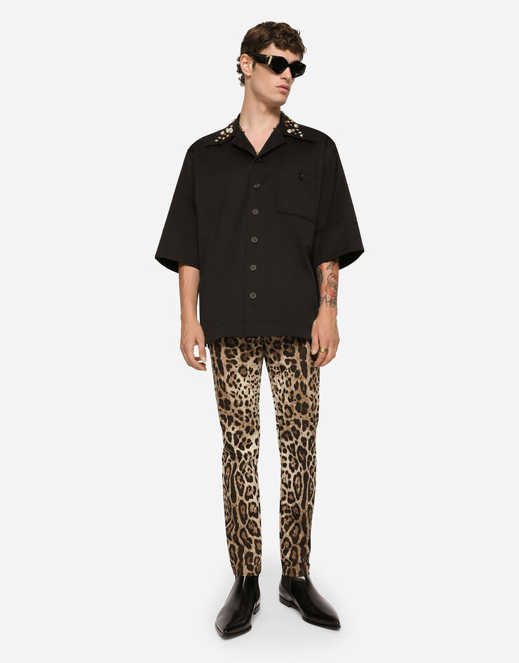 Dolce & Gabbana Leopard-print stretch cotton pants ANIMAL PRINT GY6NLTFSFEA