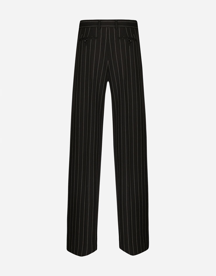 Dolce & Gabbana Flared pinstripe woolen pants 블랙 FTC31TFR20A