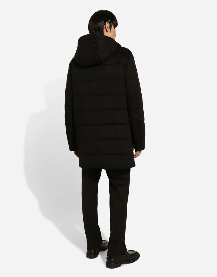 Dolce & Gabbana Steppparka aus Kaschmir Schwarz G9ATGTFU27F