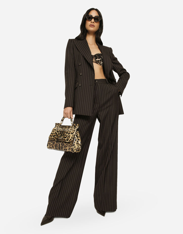 Dolce&Gabbana Pinstripe wool palazzo pants Mehrfarbig FTCP1TFR2ZT