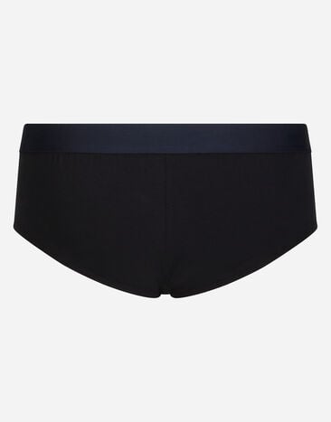 Dolce & Gabbana Two-way-stretch jersey Brando briefs with crest Blue M3C03JONN94