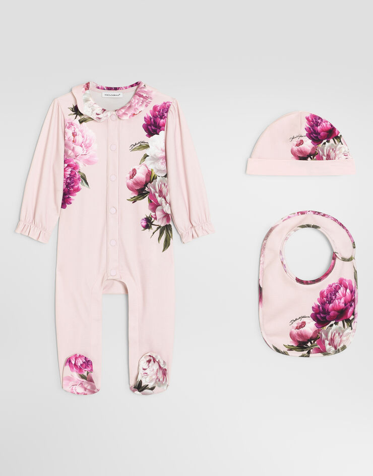 Dolce & Gabbana Geschenkset aus interlock mit pfingstrosen-print Dolce & Gabbana Geschenkset aus interlock mit pfingstrosen-print Mehrfarbig L2JO5IG7Q0N