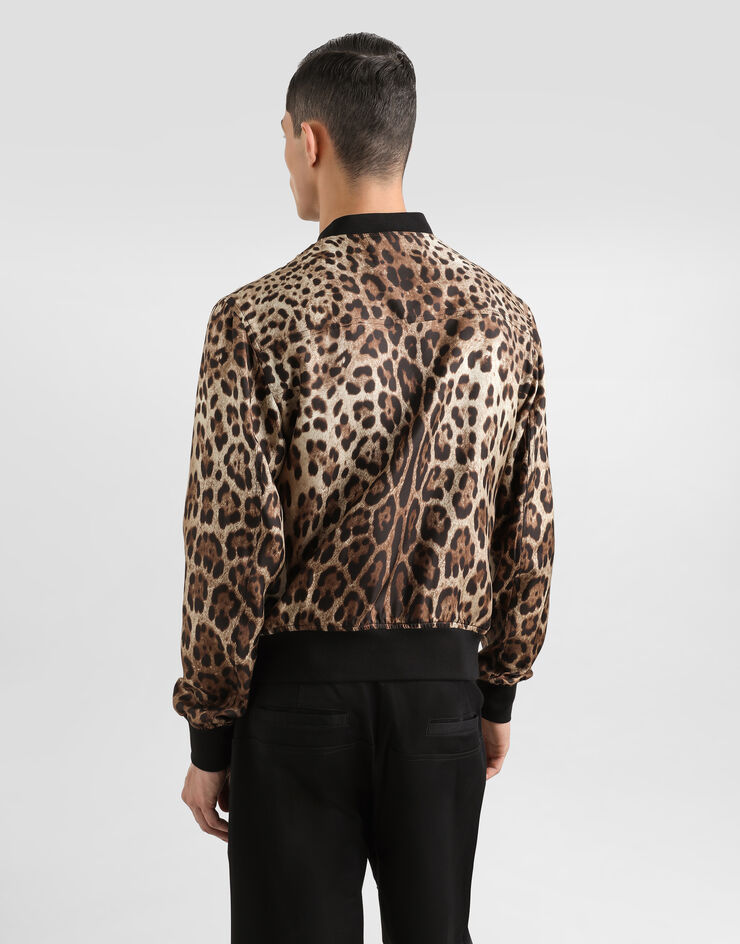 Dolce & Gabbana Technical fabric bomber jacket with tag Print G9BLMTIS1B7