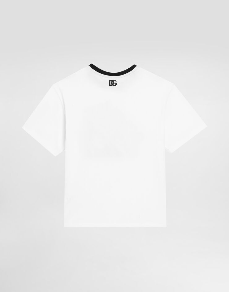 Dolce & Gabbana Camiseta de punto con logotipo Dolce&Gabbana Blanco L4JTHVG7O6J