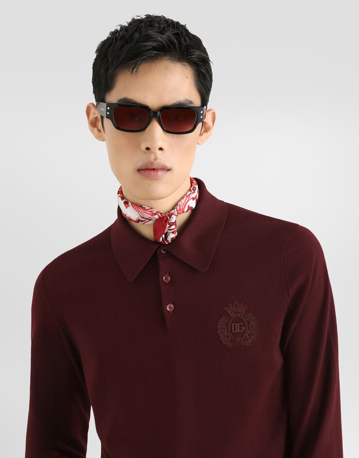 Dolce & Gabbana Knit polo shirt with embroidery  GXZ25ZJDVMS