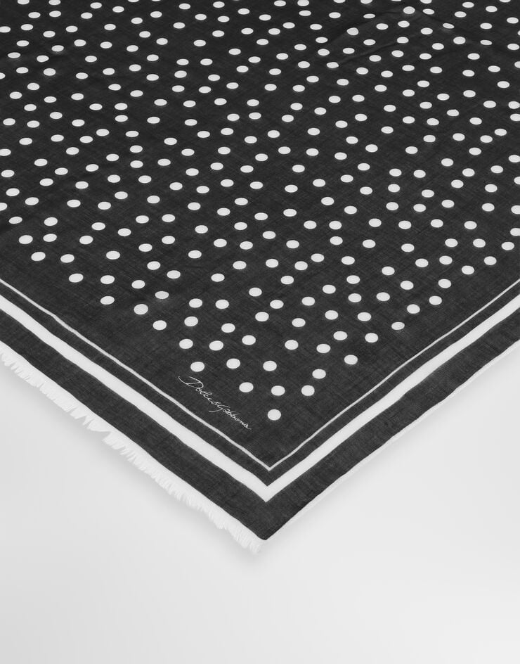 Dolce & Gabbana Polka-dot modal and cashmere scarf Dolce & Gabbana Polka-dot modal and cashmere scarf Print FS184AGDCFZ