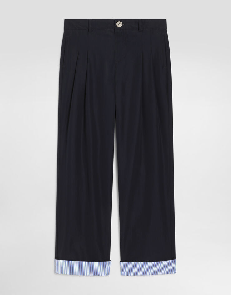Dolce & Gabbana Cotton poplin trousers Blue L45P45FU5ZE