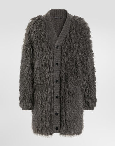 Dolce & Gabbana Fur-effect mohair cardigan Dolce & Gabbana Fur-effect mohair cardigan Grey GXVBWTJGMMS