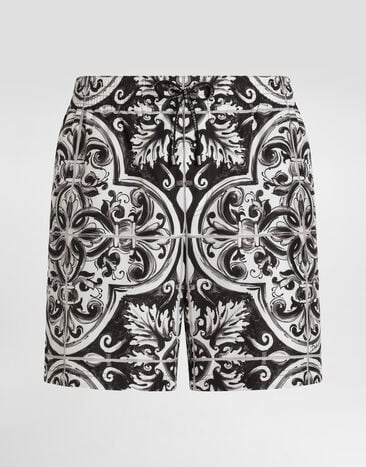 Dolce & Gabbana Majolica-print medium swim boxer shorts Multicolor M4A13TFIM6J