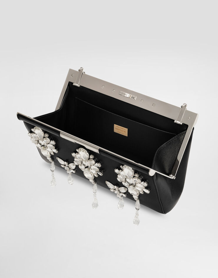 Dolce & Gabbana Crystal embroidered Marlene handbag Black BB7620AX073