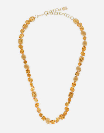 Dolce & Gabbana Anna necklace in yellow gold 18kt with citrines Gold WNQA2GWQC01