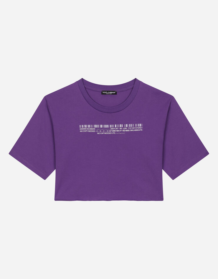 Short-sleeved T-shirt in cotton jersey with DGVIB3 print