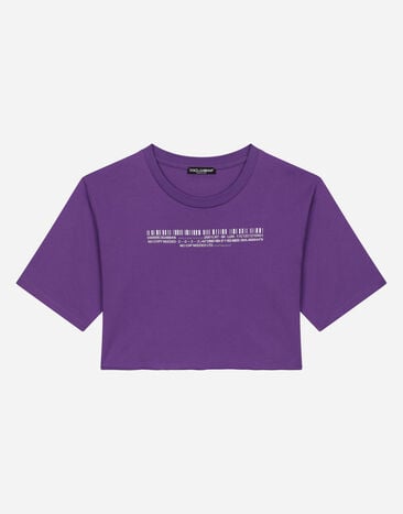 Dolce & Gabbana DGVIB3 徽标平纹针织 T 恤 紫 L8JTNHG7M6R