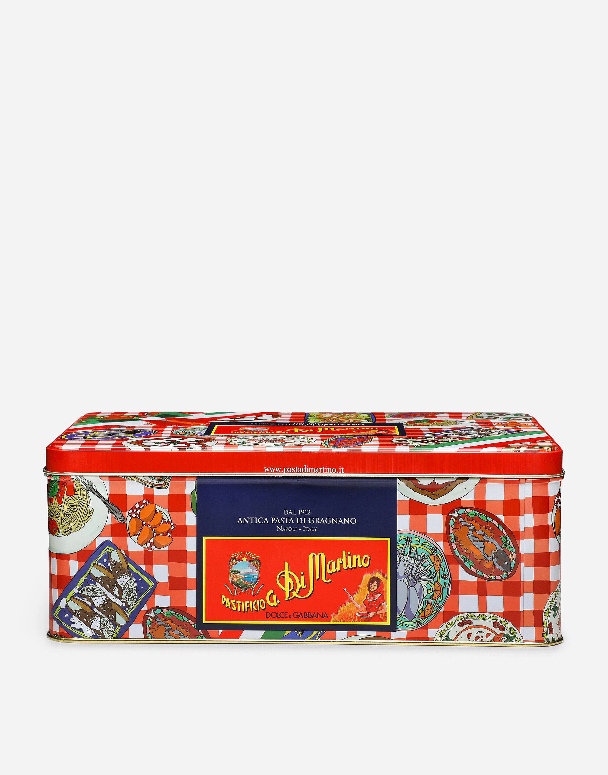 Dolce & Gabbana صندوق هدايا مكون من 5 أنواع من المعكرونة وطماطم كوربارينو ومفارش Dolce&Gabbana الأمريكية Multicolor PS7000RES10