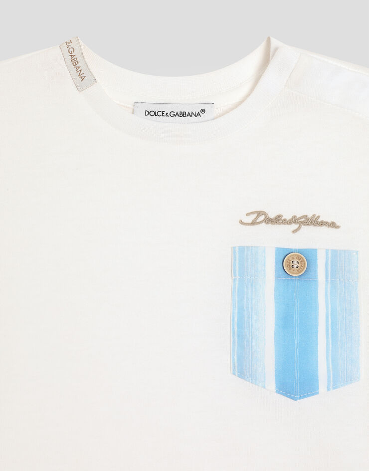 Dolce & Gabbana Jersey T-shirt with pocket White L1JTIEG7N8T