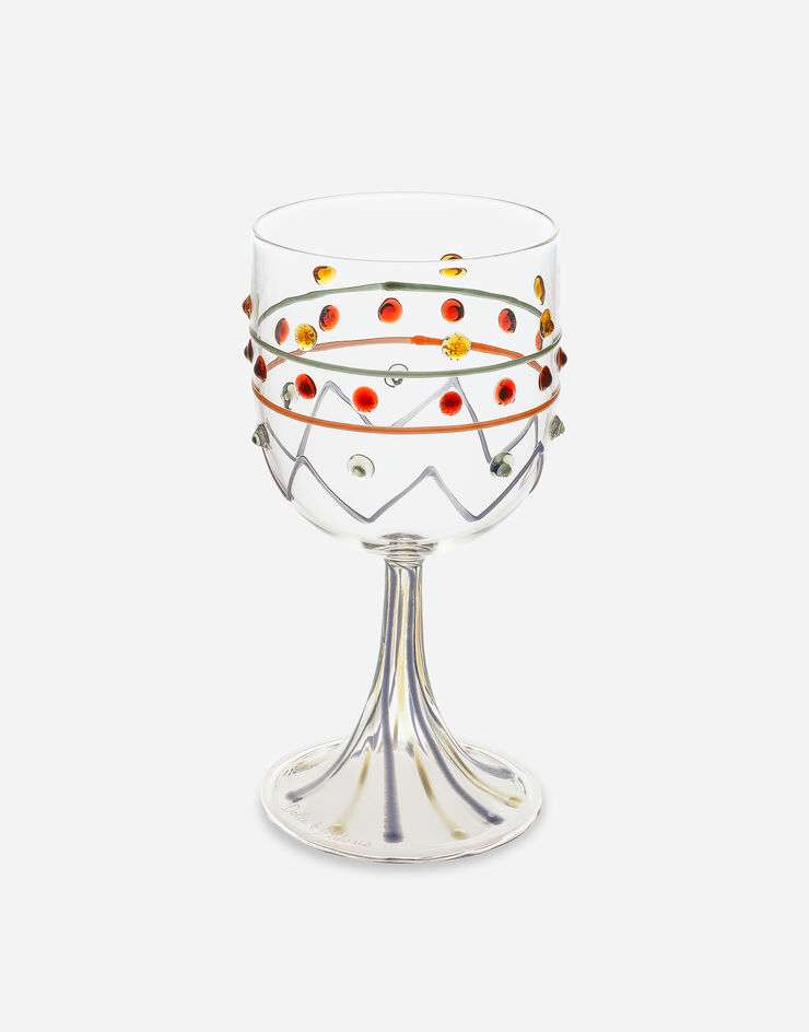 Dolce & Gabbana White Wine Glass Multicolor TCB001TCALV