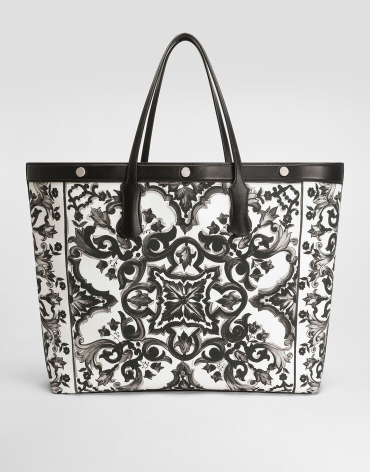 Dolce & Gabbana Shell-print calfskin shopping bag Multicolor BM7806AG665