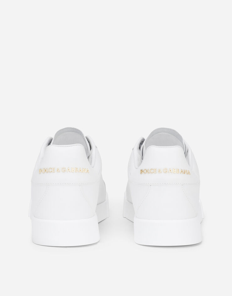 Dolce & Gabbana Sneaker Portofino aus Kalbsnappaleder Weiss CK1602A1065