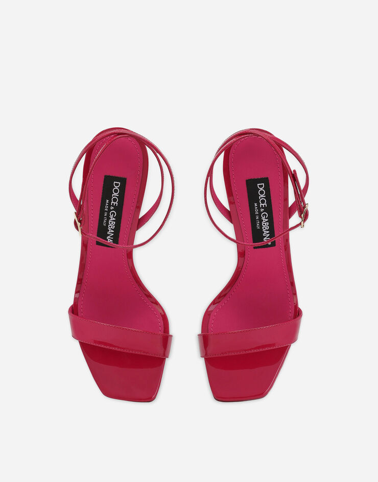 Sandalette 3.5 aus Lackleder in Fuchsia für Damen | Dolce&Gabbana®