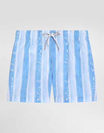 Dolce & Gabbana Striped swim trunks Blue L1J818ON03Y