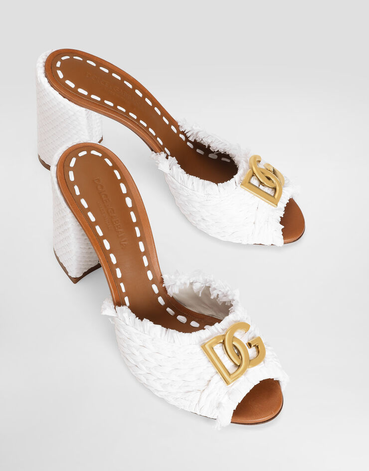 Dolce & Gabbana Raffia mules Multicolor CR2036AN217