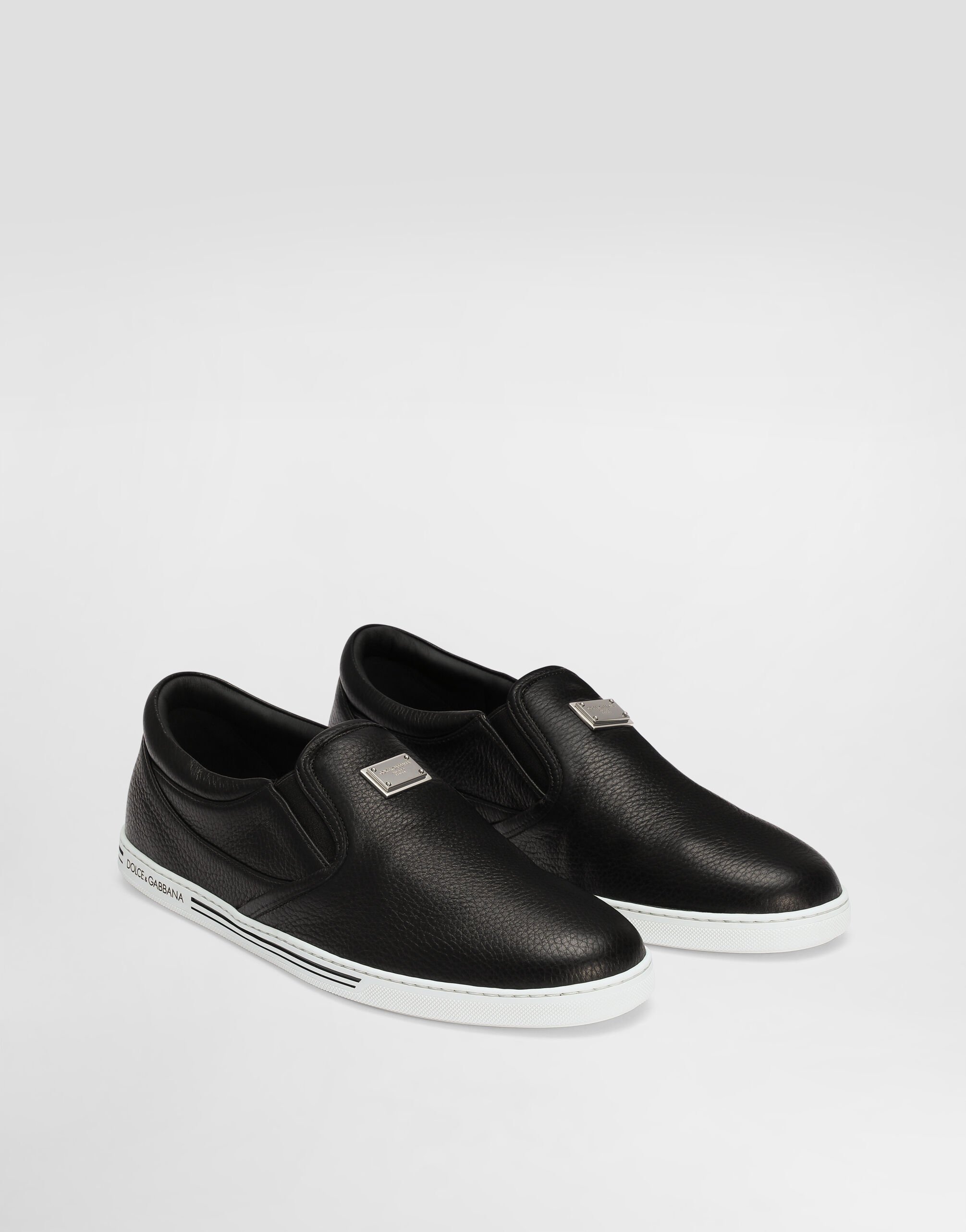 【送料&関税込】Dolce & Gabbana Leather saint Tropez Sne Saint Tropez leather sneakers in black - Dolce Gabbana