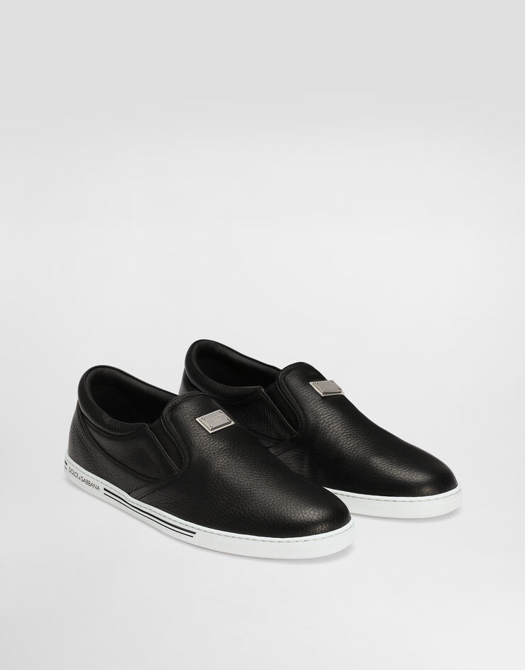 Dolce & Gabbana Sneaker Saint Tropez aus Hirschleder Schwarz CS2321A8034