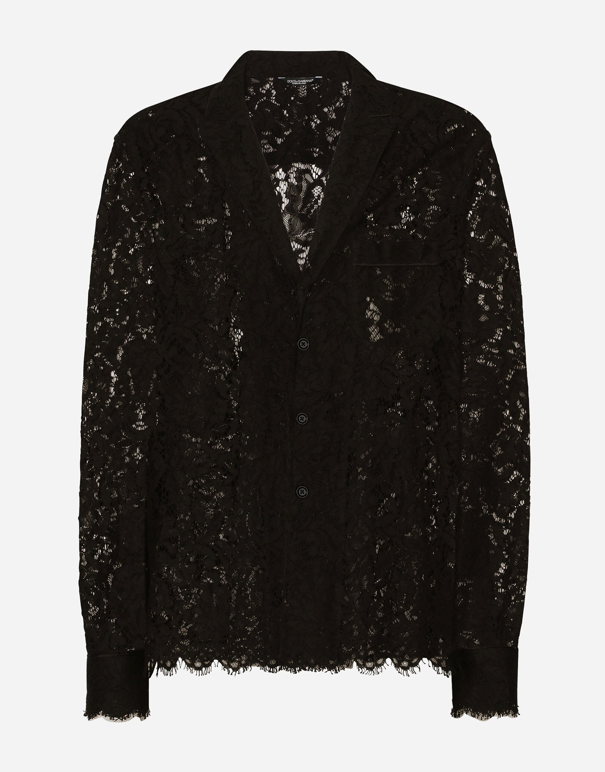 Dolce&Gabbana Cordonetto lace shirt Black F79BRTHLM9K