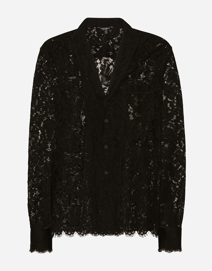 Dolce&Gabbana Cordonetto lace shirt Black G5KG2THLM3T