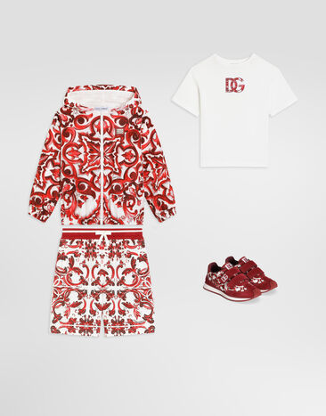 Dolce & Gabbana Jersey t-shirt with embossed logo White L4JTHVG7P4Z