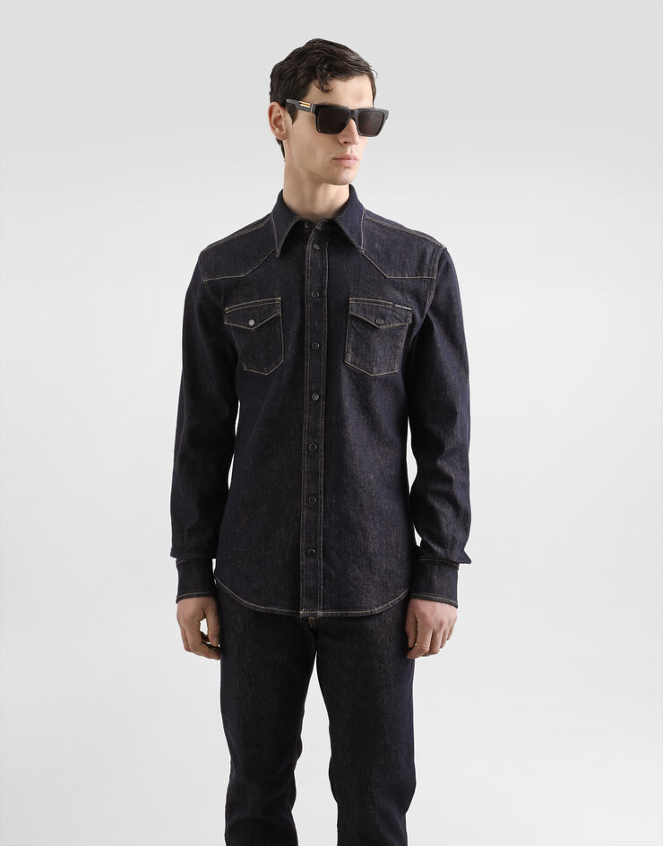 Dolce & Gabbana Stretch denim shirt Multicolor G5JC8DG8NH9