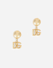 Dolce & Gabbana Clip-on earrings with DG logo Blue WNQ1M1W1111