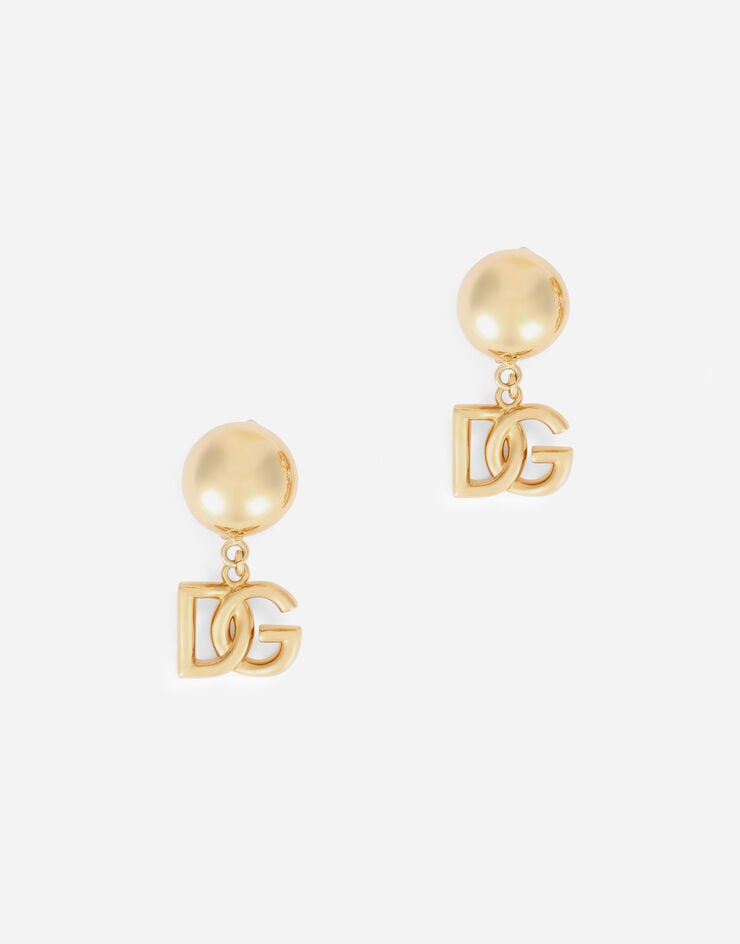 Dolce & Gabbana Orecchini a clips con logo DG Gold WEO1M2W1111