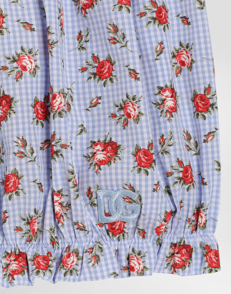 Dolce & Gabbana Small rose-print poplin shorts Multicolor L23Q54HS5UL