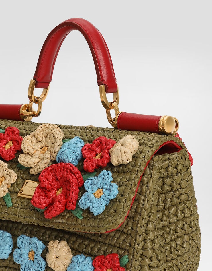 Dolce & Gabbana My sicily raffia crochet handbag Multicolor BB7864BZ350