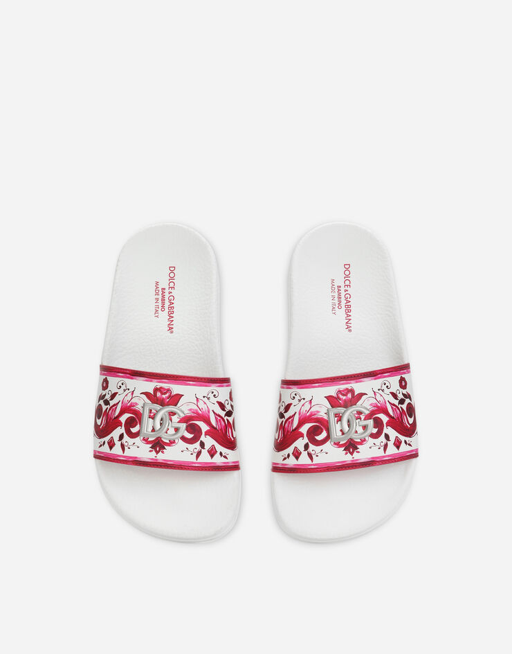 Dolce&Gabbana 印花小牛皮沙滩拖鞋 多色 D10705AC113