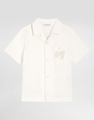 Dolce & Gabbana Cotton waffle shirt White L44S76FU628
