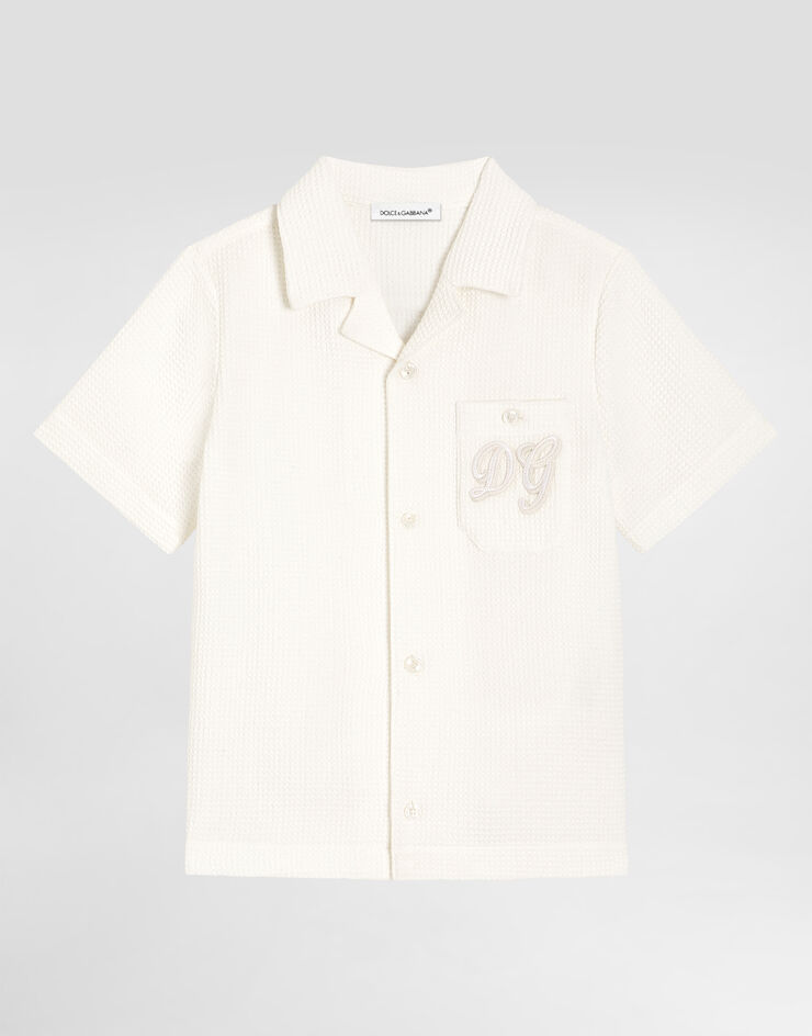 Dolce & Gabbana Cotton waffle shirt White L44S76FU628