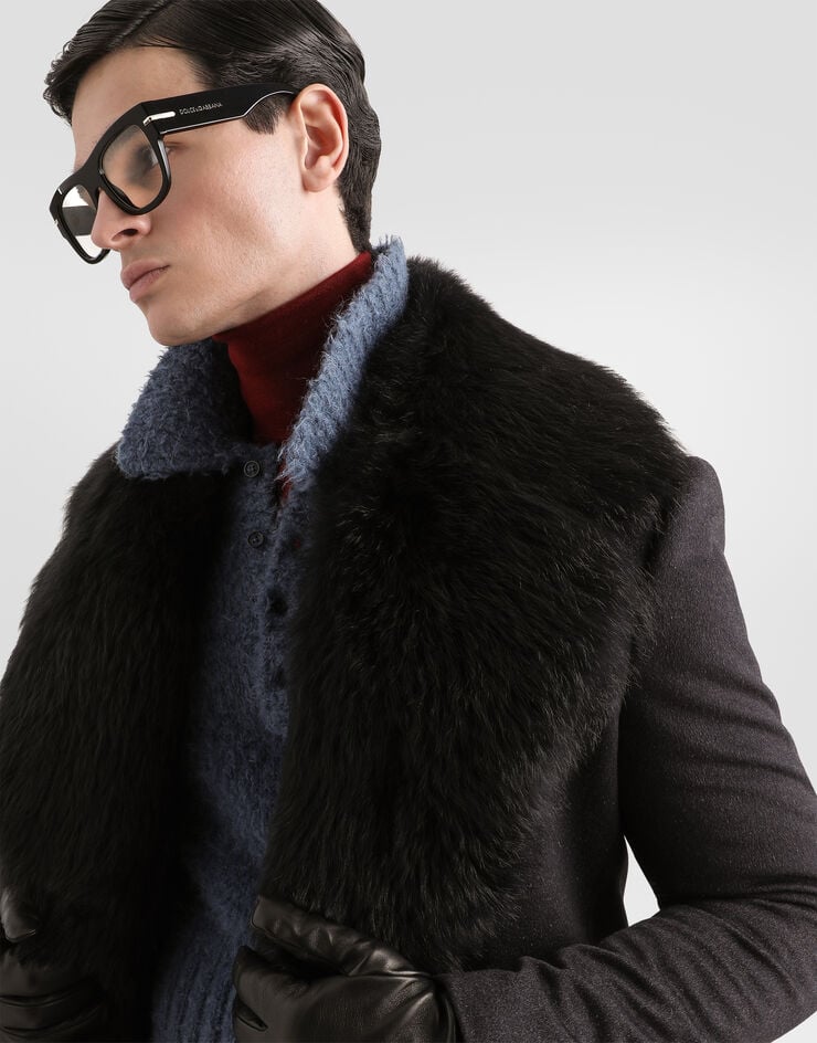 Dolce & Gabbana Palermo double-breasted cashmere jacket Grey G2VK3ZHU2BY